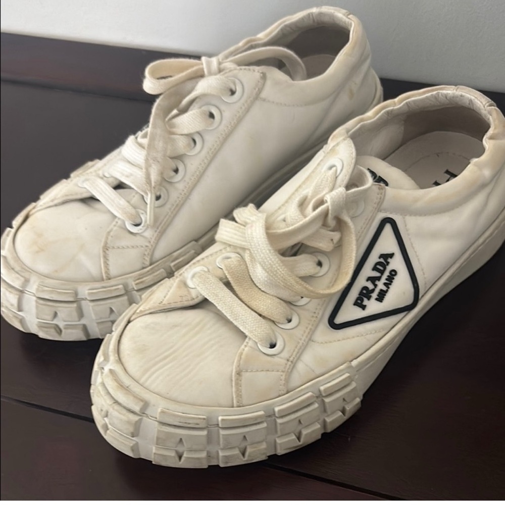 Prada Cream Casual Sneakers